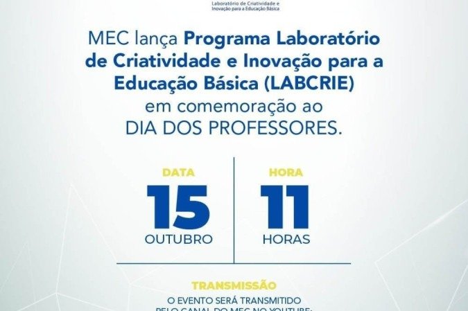 (crédito: Instagram Ministério da Educação ) (crédito: Instagram Ministério da Educação )