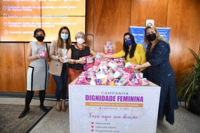 Um total de 11 mil absorventes foram arrecadados para serem doados -  (crédito:  Jhonatan Vieira)