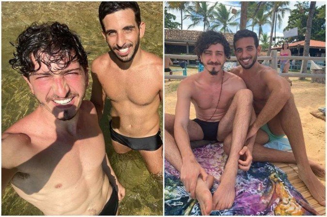 Deu para notar, pelas imagens publicadas, que ambos curtem umas férias na praia! -  (crédito: Reprodução/Instagram/@ jp_accioly/@johnnyomassaro)