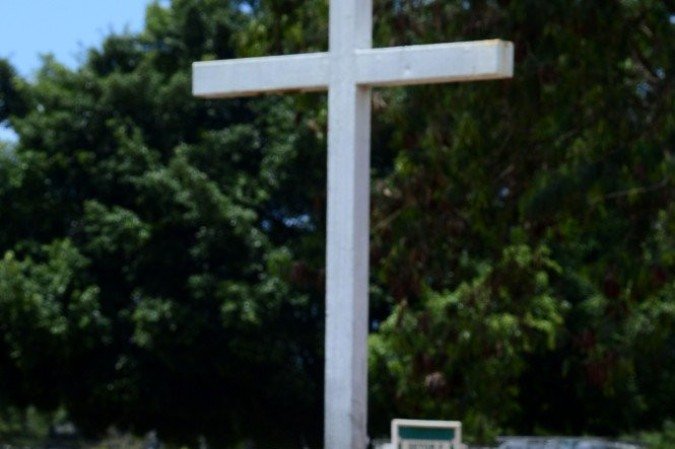 27/10/2021 Crédito: Marcelo Ferreira/CB/D.A Press. Brasil. Brasilia - DF Cemitério Campo da Esperança em Taguatinga, preparativos para o dia dos finados. Descaso e abandono. Família de corujas faz minho dentro de túmulo.