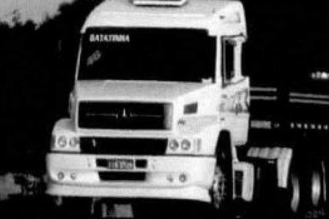 Caminhão utilizado pelo grupo para transportar a cocaína
