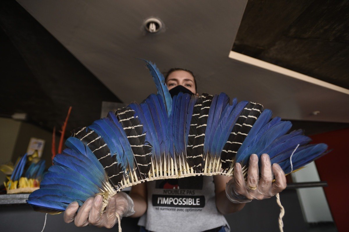  03/11/2021 Crédito: Minervino Júnior/CB/D.A Press. Brasil.  Brasilia - DF. Doação de acervo indígena da Polícia Federal/ Funai para o museu do índio de Brasília. 