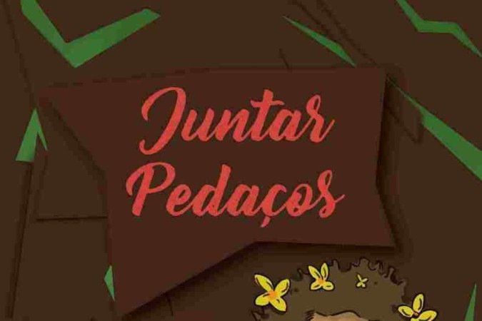 Capa do livro Juntar pedaços, e Miriam Alves
