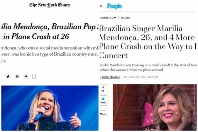 (crédito: Reprodução/The New York Times/People) (crédito: Reprodução/The New York Times/People)