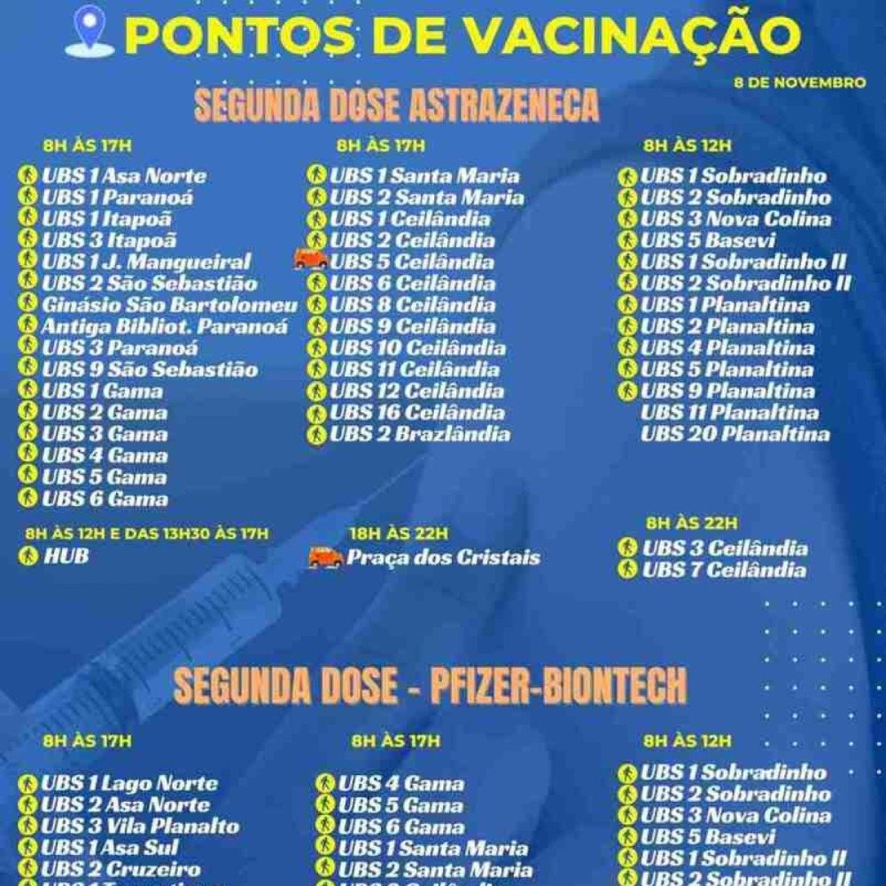 vacina covid-19 segunda dose Astrazenica e Pfizer (8/11)