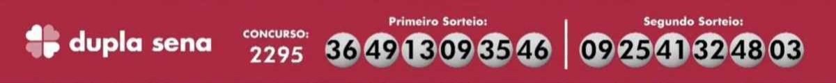 Confira os números sorteados na Dupla Sena desta terça (9/11)