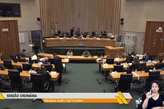 Sessão ordinária que deliberou sobre aprovação de crédito suplementar para a saúde -  (crédito:  Reprodução/TV Camara Distrital)