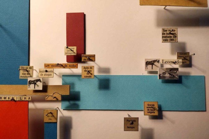 Obra de Leo Tavares na exposição Construção de minimundos na Referência Galeria de Arte