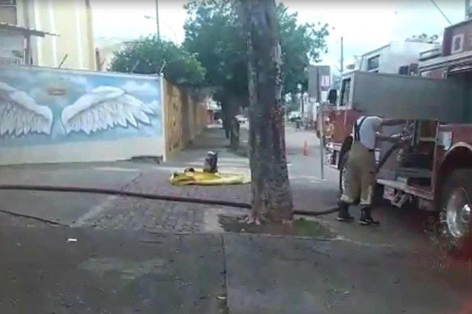 Militares combateram as chamas por cerca de 50 minutos - (crédito: CBMDF/Divulgação) Militares combateram as chamas por cerca de 50 minutos - (crédito: CBMDF/Divulgação)