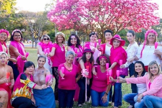 Parte das integrantes do grupo Rosas do cerrado: troca de experiências e fortalecimento da autoestima - (crédito: Arquivo pessoal) Parte das integrantes do grupo Rosas do cerrado: troca de experiências e fortalecimento da autoestima - (crédito: Arquivo pessoal)