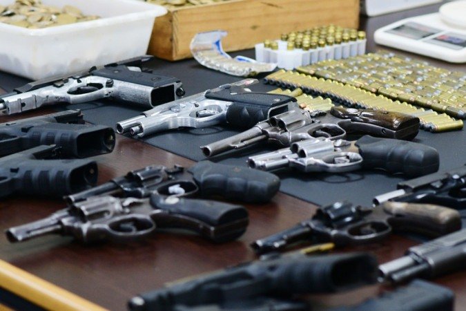 Material encontrado na casa do policial reformado