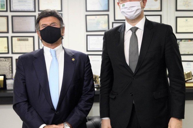 Ministro Luiz Fux recebe o Presidente do Senado Senador Rodrigo Pacheco