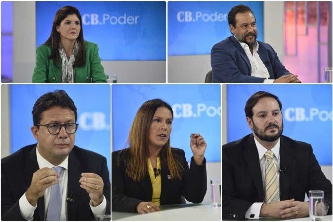 No topo: Thais Riedel e Evandro Pertence. Embaixo, da esquerda para a direita: Délio Lins e Silva, Renata Amaral e Guilherme Campelo - (crédito: Minervino Júnior/CB/D.A. Press) No topo: Thais Riedel e Evandro Pertence. Embaixo, da esquerda para a direita: Délio Lins e Silva, Renata Amaral e Guilherme Campelo - (crédito: Minervino Júnior/CB/D.A. Press)