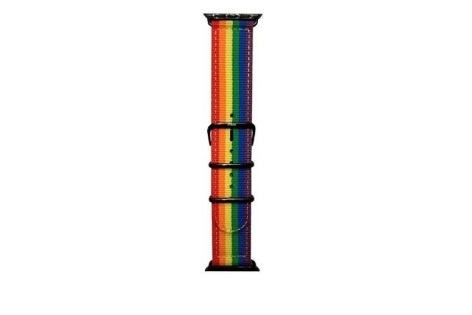 Pulseira Apple Watch Nylon Arco-Íris, à venda na iPlace (R$ 107) Pulseira Apple Watch Nylon Arco-Íris, à venda na iPlace (R$ 107)