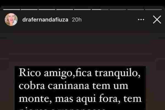 Fernanda Fiuza , mulher de Liminha , acusou Nadja Pessoa de ter dado uma 'cantada' em seu marido