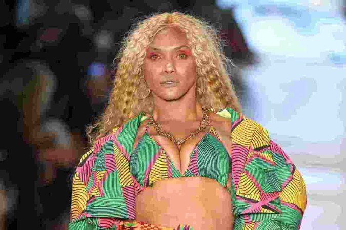 A modelo transexual Bianca Barros levou 
diversidade 
para a 
passarela