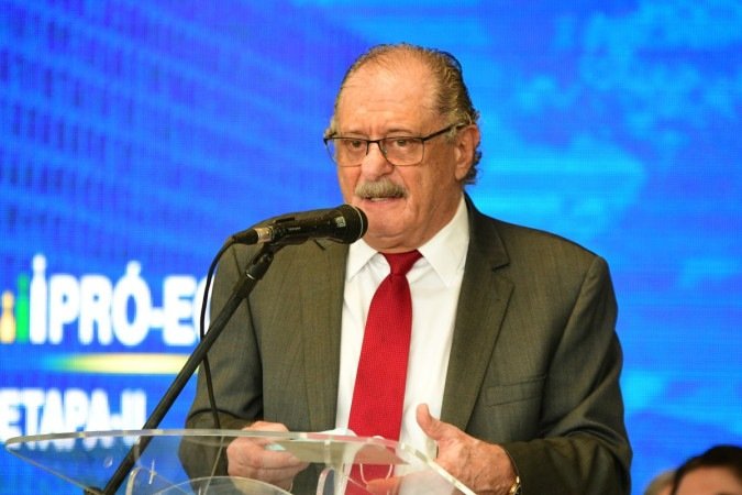  24/11/2021. Crédito: Ed Alves/CB/D.A Press. Brasil. Brasília - DF. Cidades. Cerimonia do GDF que anuncia novas medidas tributarias no DF, com a presenças do Governador Ibaneis Rocha, o secretario da Fazenda e Economia do DF Andre Clemente. Na foto Jamal Bittar, presidente do Sistema Fibra. 