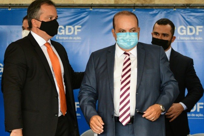  24/11/2021. Crédito: Ed Alves/CB/D.A Press. Brasil. Brasília - DF. Cidades. Cerimonia do GDF que anuncia novas medidas tributarias no DF, com a presenças do Governador Ibaneis Rocha, o secretario da Fazenda e Economia do DF Andre Clemente. 