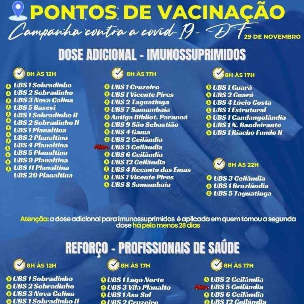 Pontos de vacina&ccedil;&atilde;o de dose adicional e de refor&ccedil;o para profissionais da sa&uacute;de