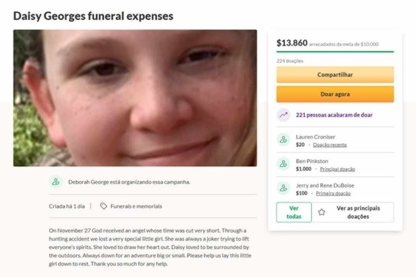 EUA: Menina de 11 anos morre com tiro acidental disparado pelo próprio pai