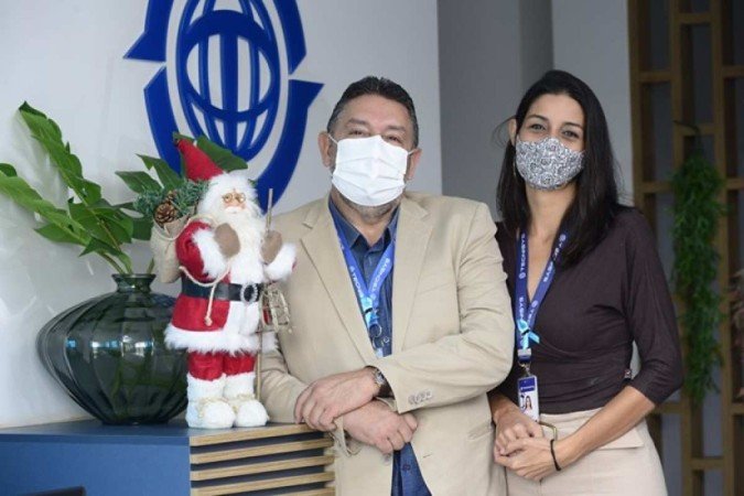 Giovanni Coelho e Rhaylla Silvac: churrasco para celebrar na Tecnisys