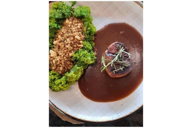 Filé suíno com molho de tamarindo, do restaurante Brasis