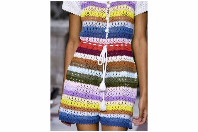 Na última semana de moda de Londres, a grife Paul &Joe apresentou peças em crochê