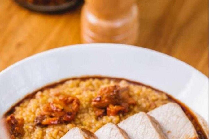 Lombo de sol com canjiquinha. Chef Gil Guimarães