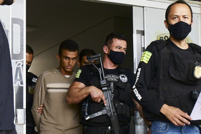  04/12/2021. Crédito: Ed Alves/CB/D.A Press. Brasil. Brasília - DF. Cidades. Caso Wanderson Mota. Ele se entregou para Policia do Goias, na cidade de Gameleira-GO. Depois levando para Anapolis e encaminhado para o presidio de Goiania. 