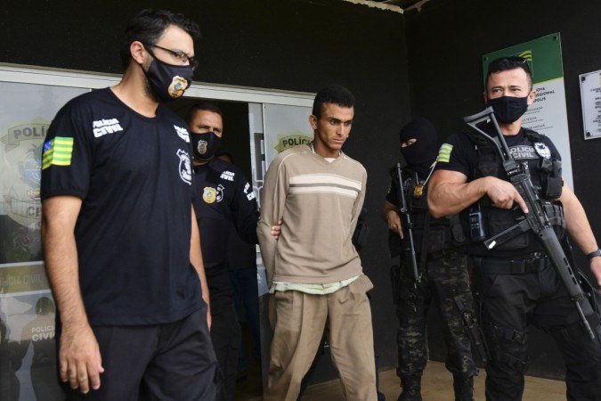 Assassino foi encaminhado para o presidio de Goiânia - (crédito: ED ALVES/CB/D.A.Press) Assassino foi encaminhado para o presidio de Goiânia - (crédito: ED ALVES/CB/D.A.Press)