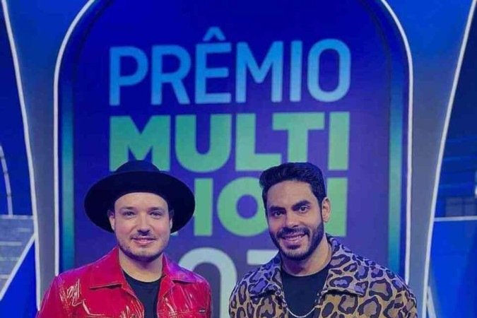Israel e Rodolffo no Prêmio Multishow 2021
