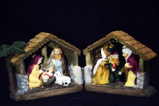 Um dos vários presépios da professora Débora Dalla Barba de Seixas, que coleciona as representações desde os 17 anos