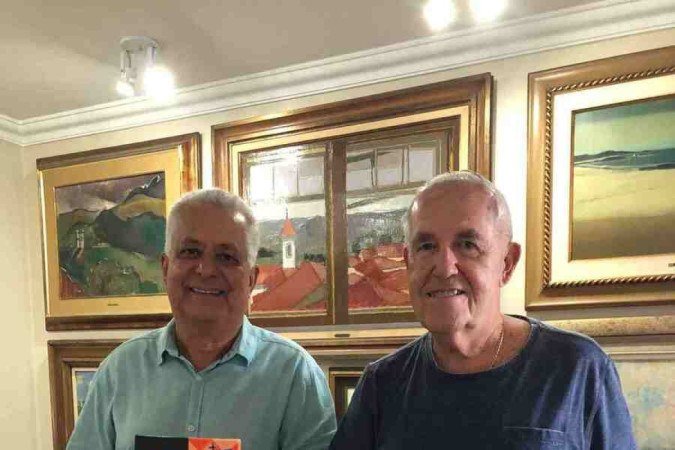 O artista plástico Luiz Costa e o colecionador, Virgínio de Castro

