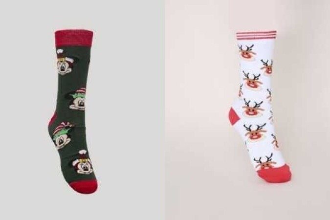 Meias natalinas, da C&A (a partir de R$ 9,99)