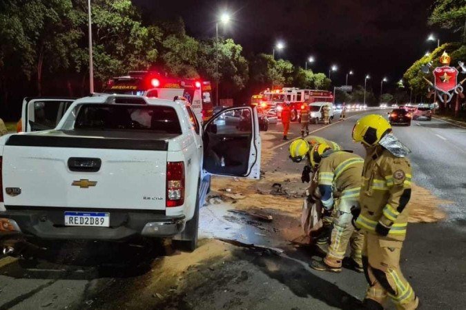 Acidente na Asa Sul.