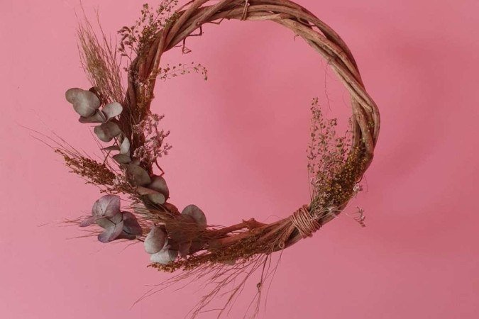 Guirlanda natalina feita artesanalmente  