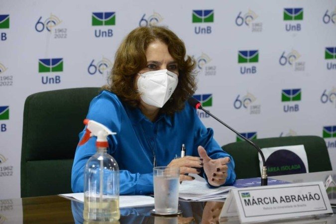 Reitora da UnB, Marcia Abrahão, apresenta o slogan para as comemorações de 60 anos da universidade - (crédito: Marcelo Ferreira/CB/DA.Press) Reitora da UnB, Marcia Abrahão, apresenta o slogan para as comemorações de 60 anos da universidade - (crédito: Marcelo Ferreira/CB/DA.Press)