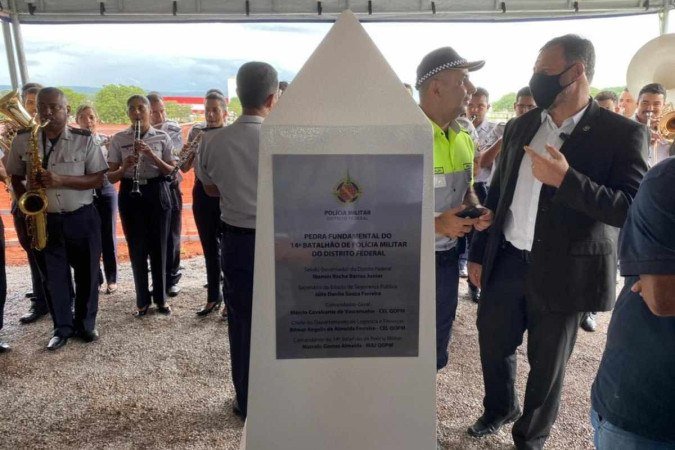 Lançamento da Pedra Fundamental da obra do 14º Batalhão de Polícia Militar do Distrito Federal.