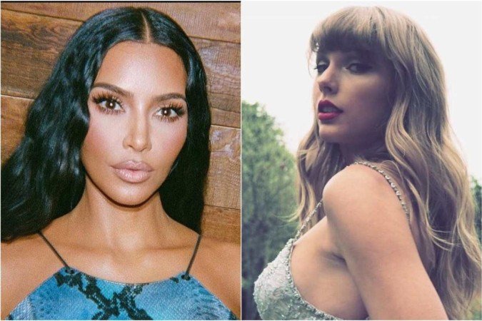 (crédito: Reprodução/Instagram @kimkardashian / instagram @taylorswift) (crédito: Reprodução/Instagram @kimkardashian / instagram @taylorswift)