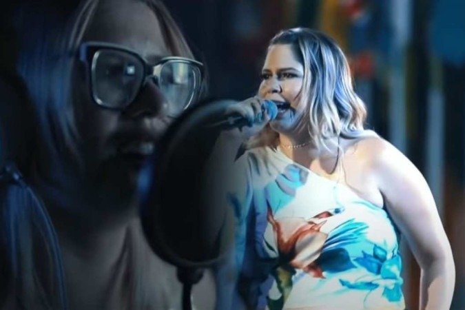 No vídeo, é possível ver as duas cantando no estúdio e em gravações com os fãs -  (crédito: Reprodução/YouTube)