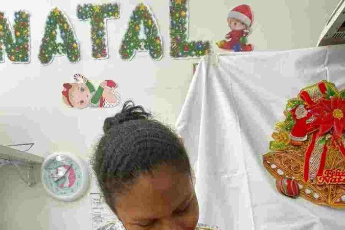 Aline e a filha Gisely; celebração de uma nova vida