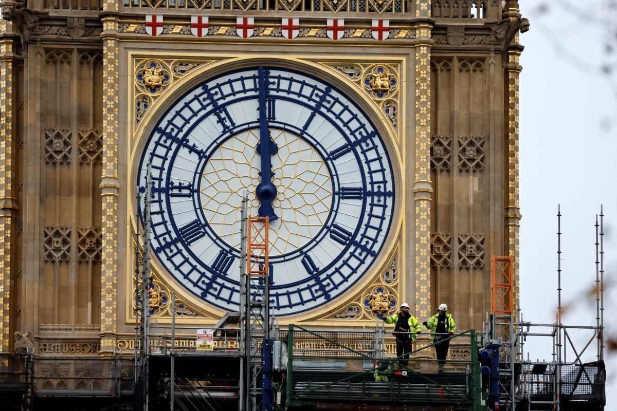 Big Ben tocará na véspera do Ano Novo sem ter concluído sua restauração