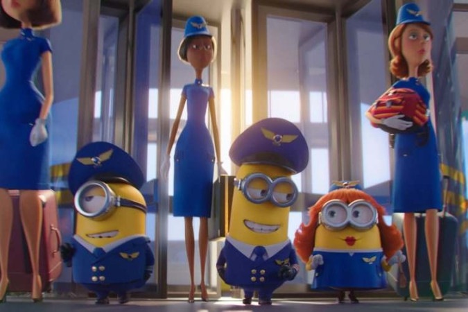 Os minions em ação: trapalhadas com aviões 