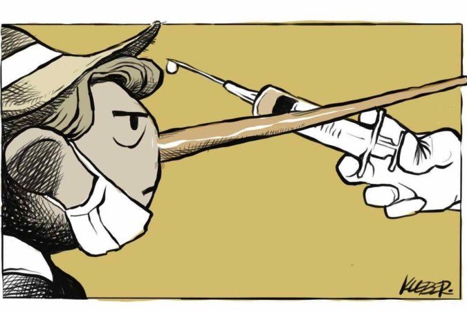 charge pinoquio vacina -  (crédito: kleber sales)