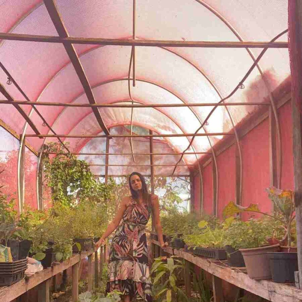 Desde que passou a levar uma vida mais saudável, Brina Martins começou a cultivar  uma horta em casa