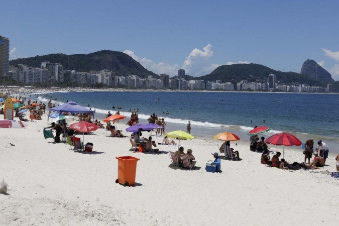 Praia de Copacabana - (crédito: Fernando Fraz..o/Ag..ncia Brasil) Praia de Copacabana - (crédito: Fernando Fraz..o/Ag..ncia Brasil)