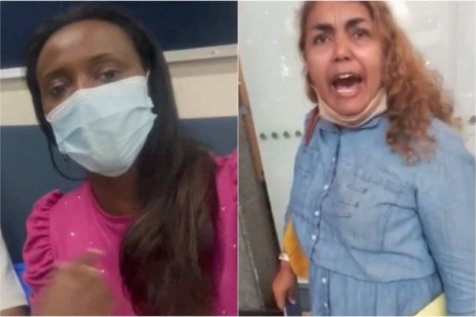 Maria Cristina Rodrigues foi presa em flagrante e responderá por injúria racial - (crédito: Reprodução) Maria Cristina Rodrigues foi presa em flagrante e responderá por injúria racial - (crédito: Reprodução)