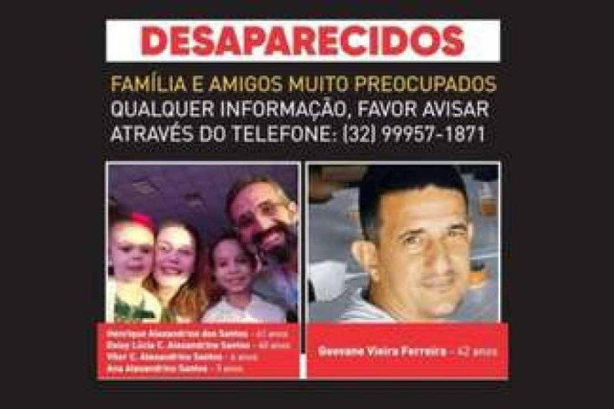 Família divulgou cartaz para encontrar ocupantes do carro