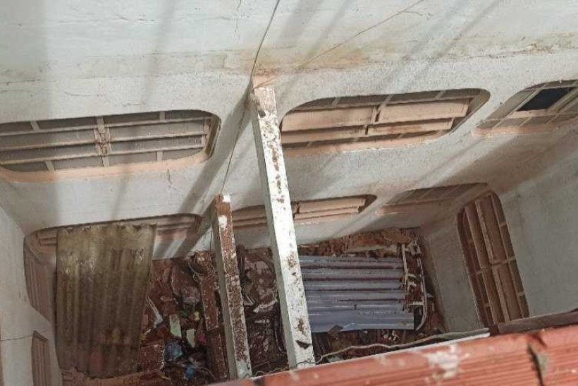 Defesa Civil mostra fotos de vistoria técnica em estragos do prédio que desabou em Taguatinga Sul