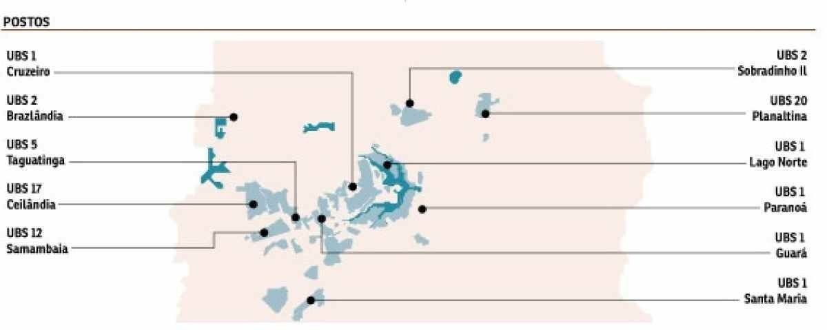 Pontos de vacinação para crianças